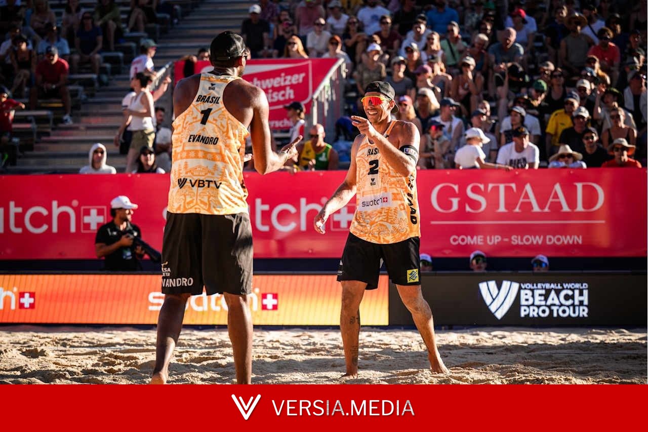 Evandro e Arthur conquistam o bronze na etapa da Suíça do Circuito Mundial de vôlei de praia