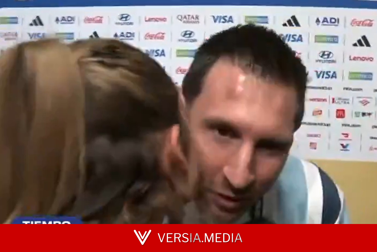 Entenda por que Messi cumprimentou uma jornalista com beijo no rosto na zona mista