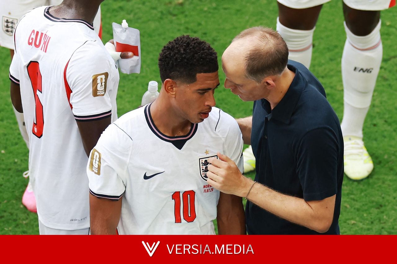 Kane diz que seleção inglesa está unida e tenta esfriar pressão após treta entre Bellingham e Tuchel