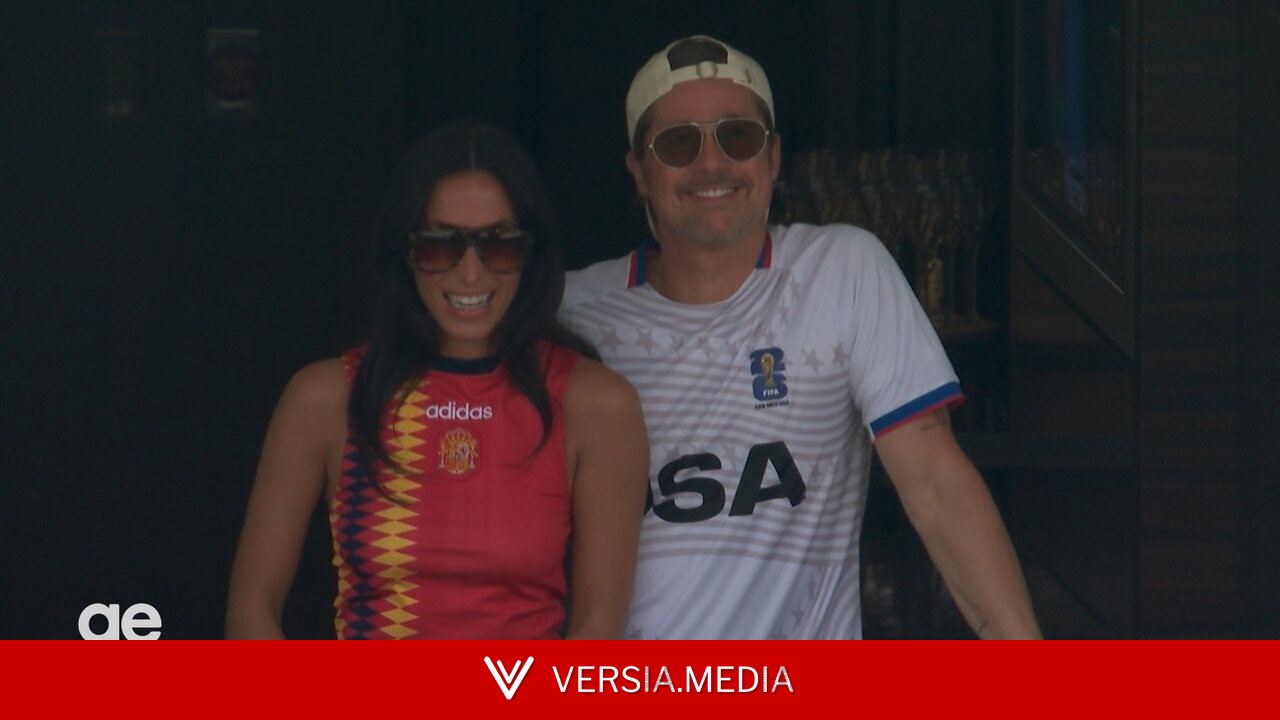 De família espanhola, noiva de Brad Pitt sofre no estádio; veja reações