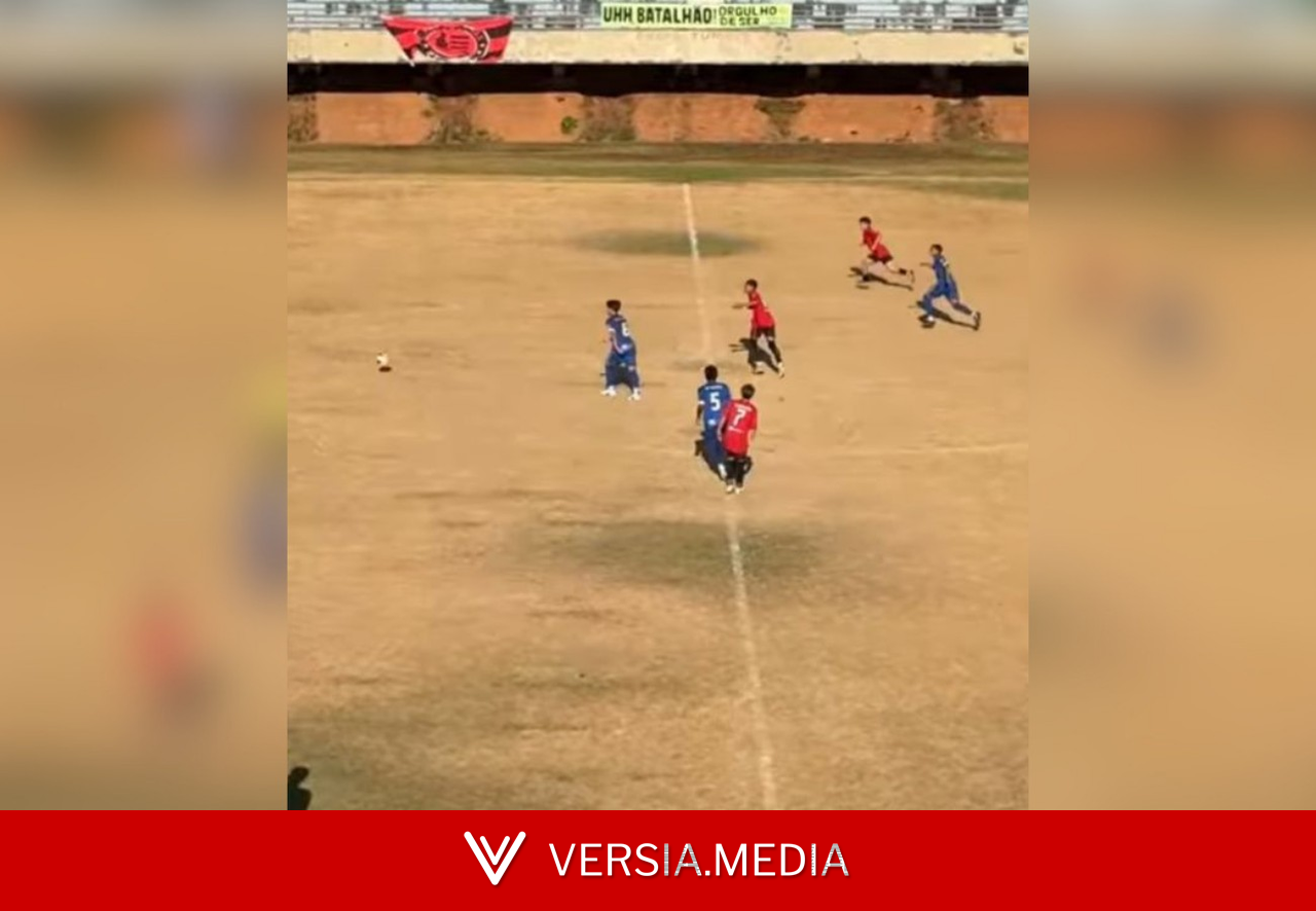 Situação do gramado do estádio Domingos Santos, em Palmas, gera críticas; veja imagens