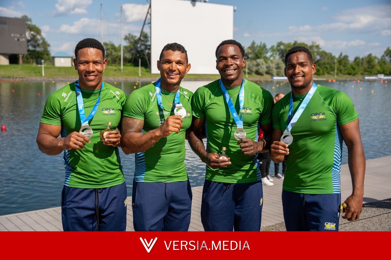 Com Isaquias, Brasil é prata no C4 500m na Copa do Mundo de canoagem