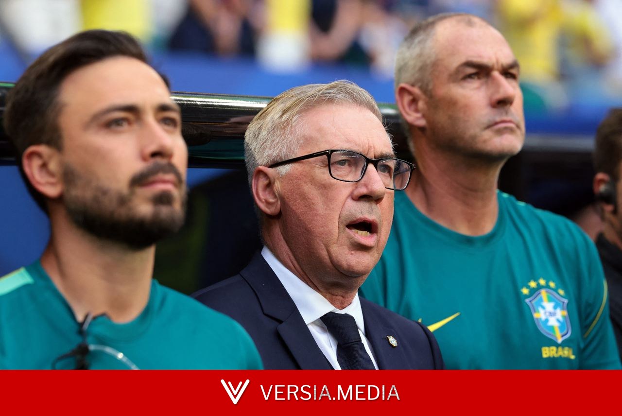 Torcida brasileira vibra com Ancelotti cantando hino; gringos invejam