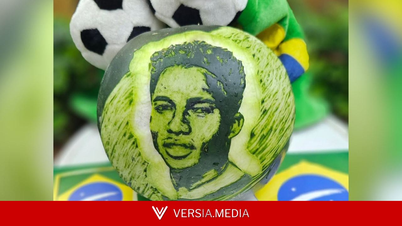 Chef faz sucesso ao recriar rostos de jogadores da seleção brasileira em frutas