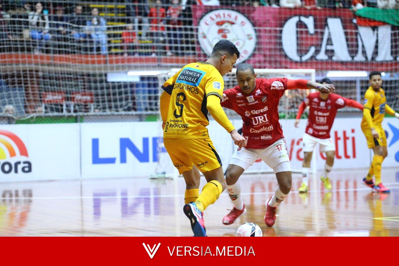 Sorocaba reage e busca empate com o líder Atlântico pela Liga Nacional de Futsal