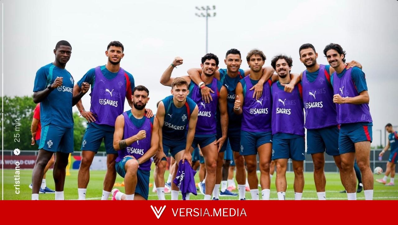 Cristiano Ronaldo posta foto de treino em início da preparação para enfrentar a Espanha